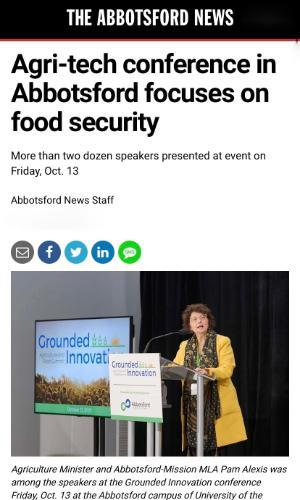 Agri-tech conference in Abbotsford focuses on food security
