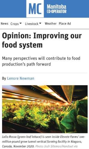 Improving our Food System