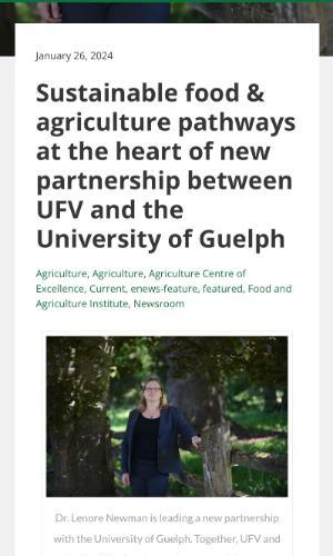 Sustainable food and agriculture pathways at the heart of new partnership