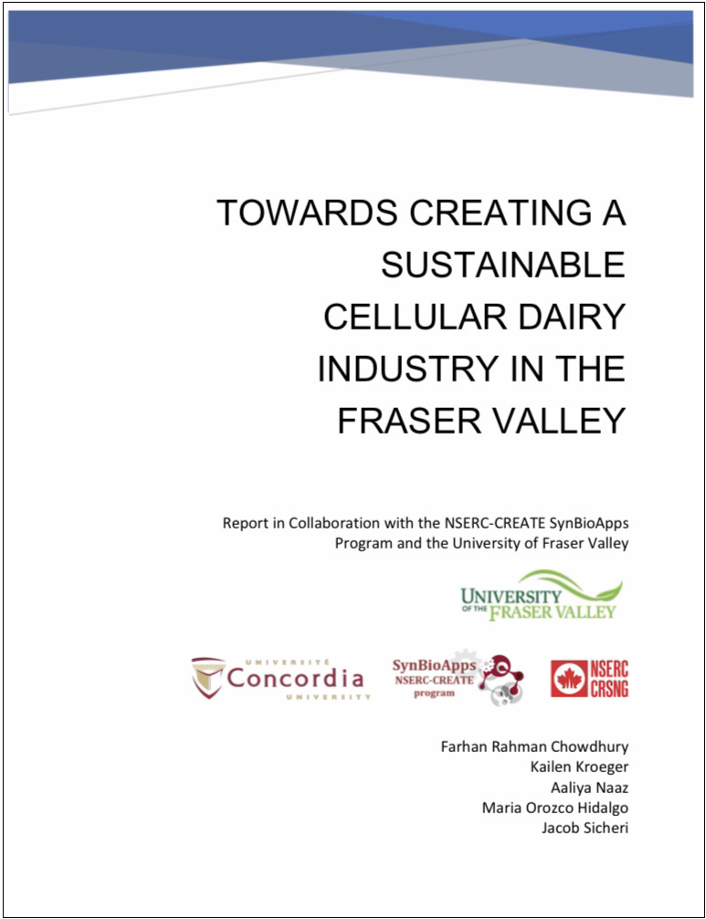 Report cover for Sustainable Cellular Dairy