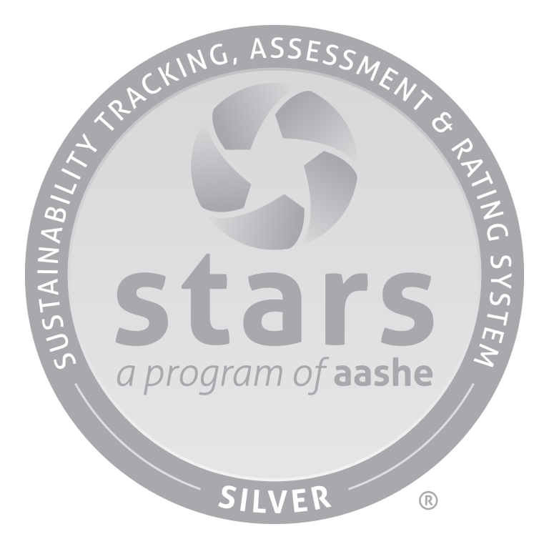 STARS silver seal, which shows that STARS stands for Sustainability tracking, assessment, and rating system
