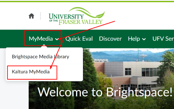 Brightspace Homepage Screenshot