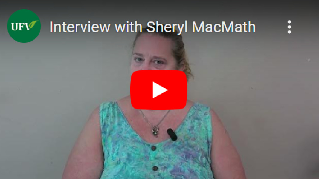 A video thumbnail with Sheryl MacMath visible in the frame